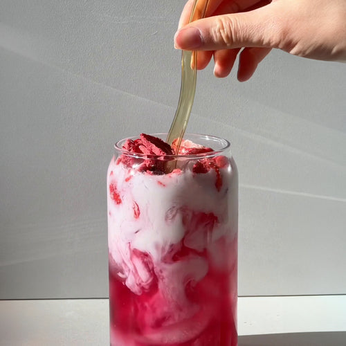 SuperBelly Pink Strawberry drink